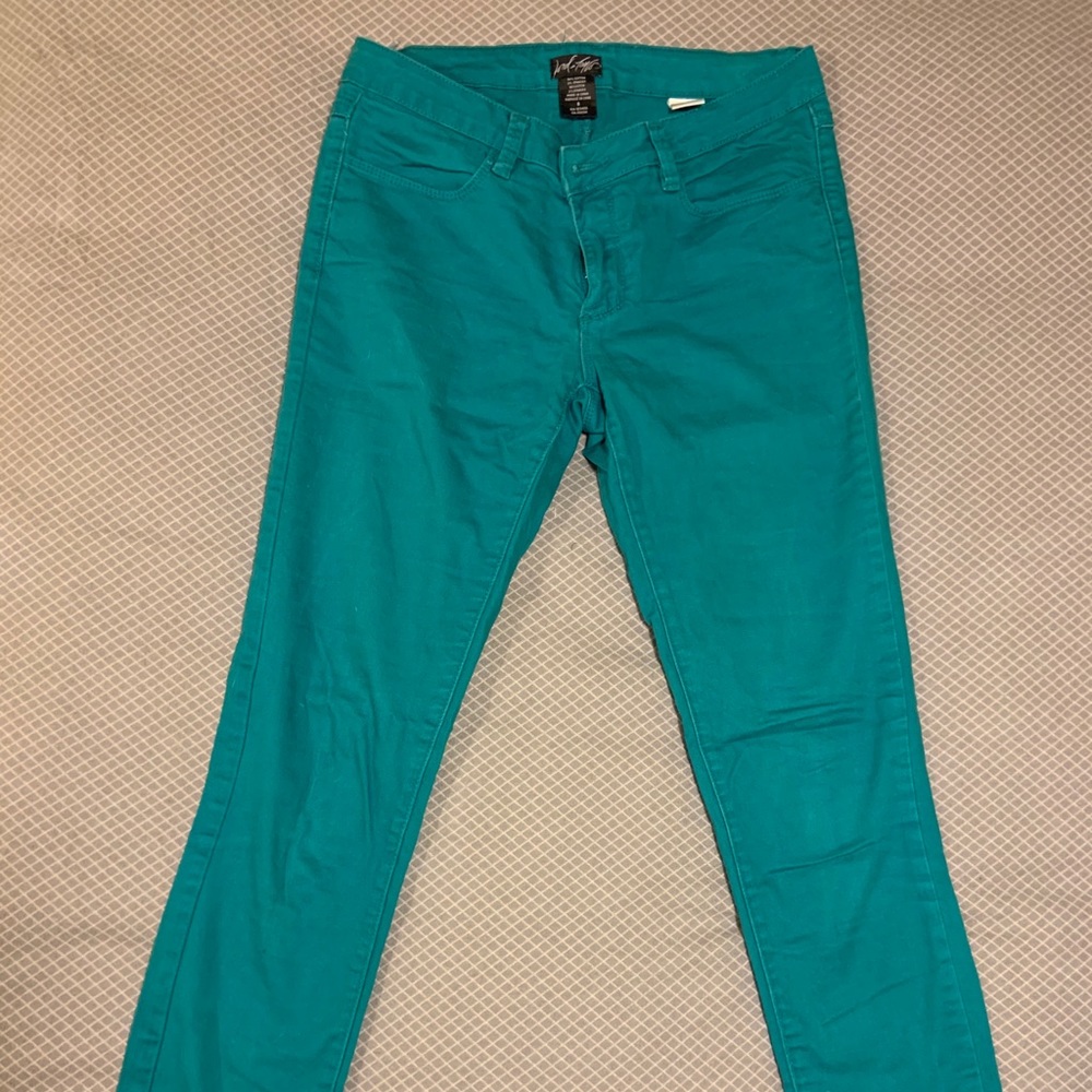 Teal jeans